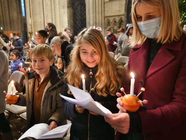 Peterborough Cathedral Christingle Service. Pictures: David Lowndes