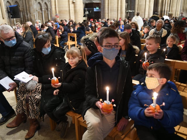 Peterborough Cathedral Christingle Service. Pictures: David Lowndes