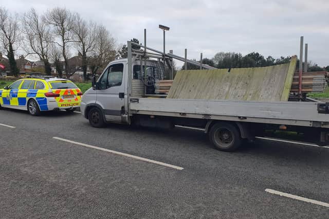 Officers have been cracking down on unsafe commercial vehicles in Bexhill. Picture: Sussex Roads Policing Unit.