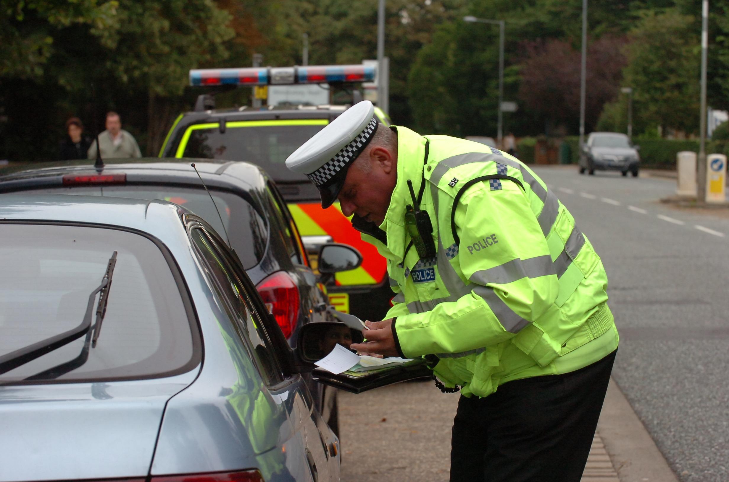 A seatback crackdown on Thorpe Road by police.