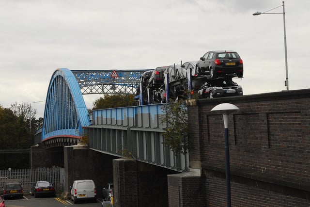 A car transporter gets stuck on Crescent Bridge in Peterborough city centre, causing delays on Bourges Boulevard and Thorpe Road.