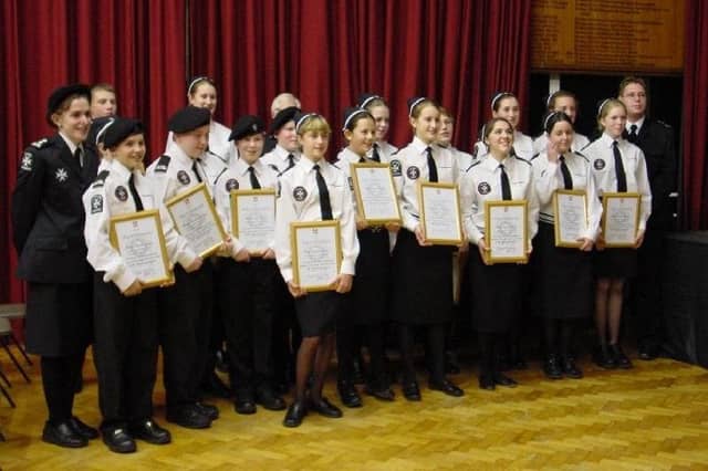 Thorpe Road St John's Ambulance Cadets presentation in 2003.
