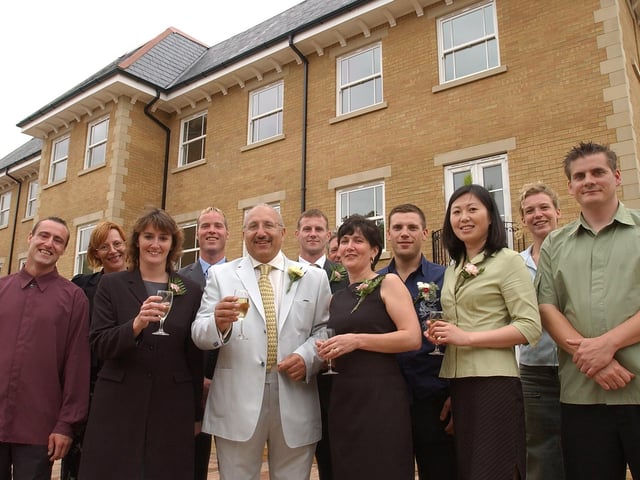 Jubilee Mansions open day with Optima staff with MD [centre] Kamran Khazai.
