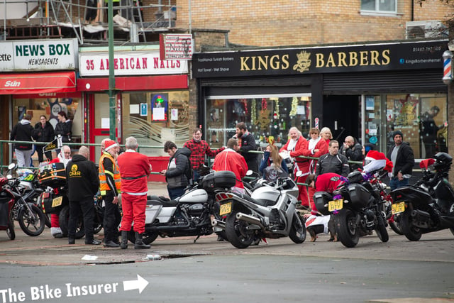The bikers met in Hemel Hempstead to collect the donated gifts