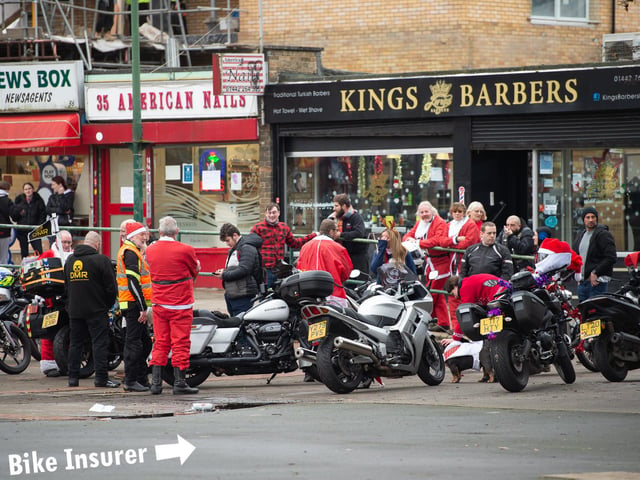 The bikers met in Hemel Hempstead to collect the donated gifts