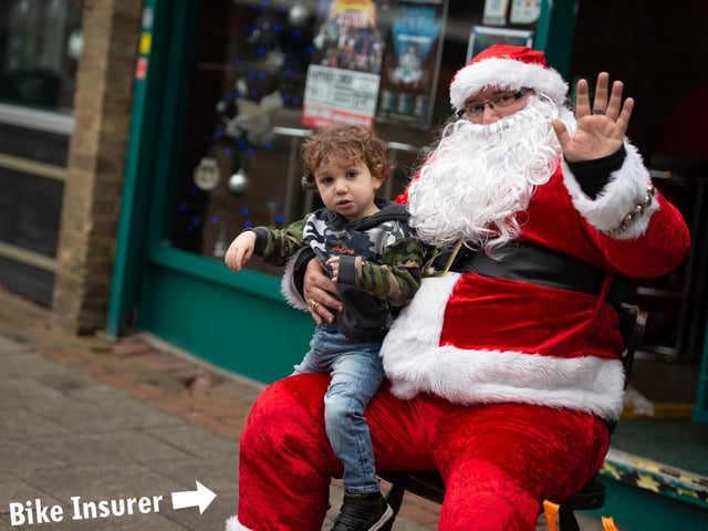 Santa met some of children in Hemel Hempstead before heading off to deliver the presents