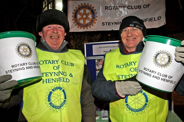 HOR 101210  HENFIELD, Spirit of Christmas. Rotary club collectors. Tom Nutley and Peter Johnson -photo by steve cobb ENGSNL00120101213121935