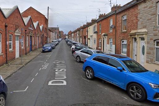 Dunster Street was the sixth most ticketed street with 669 fines handed out between January 1 and November 15