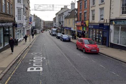 Bridge Street was the second worst ticketed street as 847 fines were slapped on driver's windscreens between January 1 and November 15
