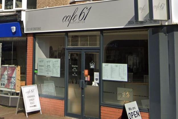 Cafe 61
Harborough Road, Kingsthorpe
Inspected: October 11, 2021