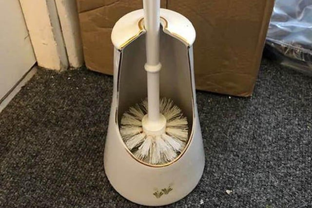 Photo issued by Barnardo's of a used toilet brush that was handed into Barnardo's in Colwyn Bay.