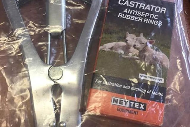Photo issued by Barnardo's of a farmer's lamb castrating tool that was handed into Barnardo's in Kendal, one of the strangest items left by contributors at its stores.