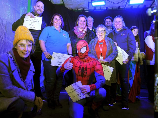 Burgess Hill's Christmas lights switch on event was a great success on November 20. Pic S Robards SR2111211 SUS-211121-111349001