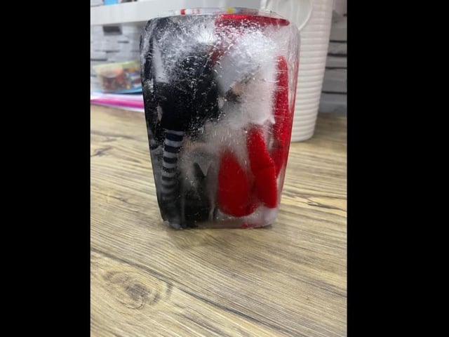 Tell your children that Elsa froze the Elf.