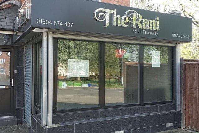 The Rani Indian Takeaway
Queen Eleanor Road, Far Cotton 
Inspected: November 17, 2021