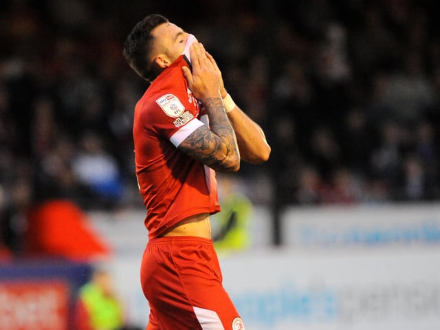 Crawley Town FC - Tyler Frost. Pic S Robards SR2108181 SUS-211222-142119001