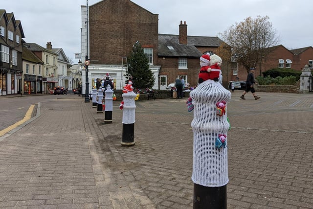 The bollards are looking very festive