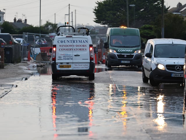 Lancing sewage leak. Photo: Eddie Mitchell