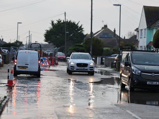 Lancing sewage leak. Photo: Eddie Mitchell