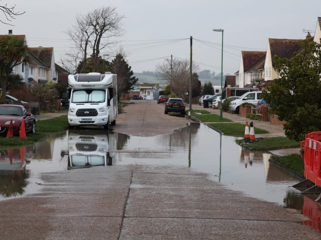 Lancing sewage leak. Photo: Eddie Mitchell