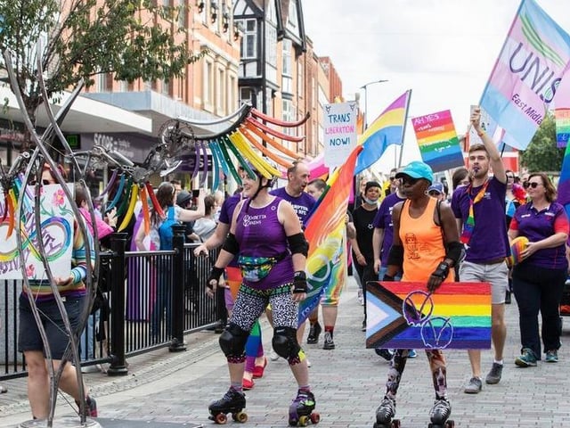 Northampton Pride 2021 received an 'overwhelming positive response' after last year's event had to be moved online. The parade began at the top of Abington Street at 11am and arrived at the Market Square around 15 minutes later, where a minute of noise opened the event.