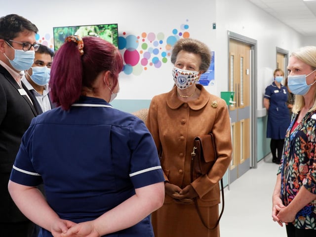 Her Royal Highness, Princess Anne's visit to Northampton General Hospital to open their new Pediatric Emergency Department on Tuesday, September 14 2021