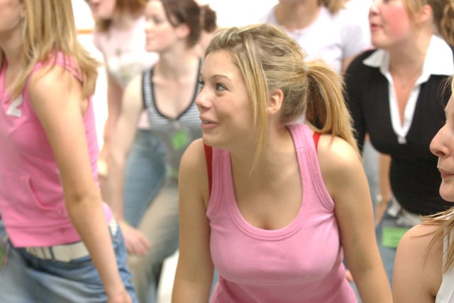 The Key Youth Theatre rehearsals at Peterborough Regional College in 2004.