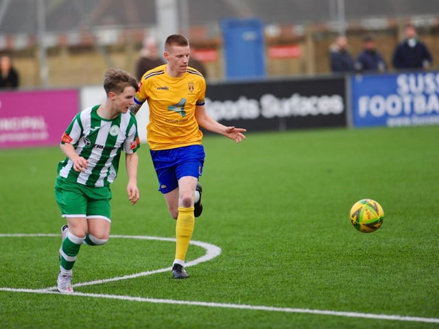 Action from the 0-0 draw between Lancing and Chichester City in the Isthmian south east division at Culver Road / Picture: Stephen Goodger