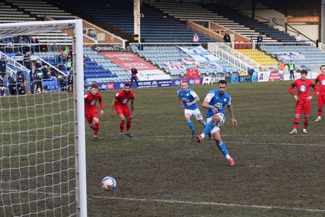 The longest Posh winning streak of 2021 was six. The last of which came against Wigan at home when Jonson Clarke-Harris (pictured) scored the winning goal from a late penalty. Most wins in a row: 6 v Crewe (home), Ipswich (home), Gillingham (away), Wimbledon (home), Plymouth (away) and Wigan (home).