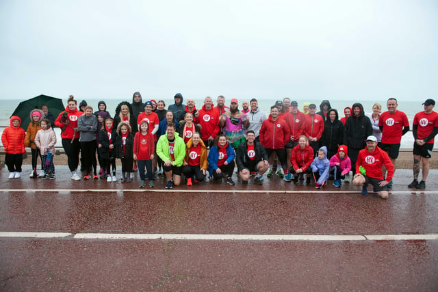 HY Runners raising money for Charity for Kids. Photo taken by Frank Copper on St Leonards seafront 27/12/21. SUS-211228-081951001