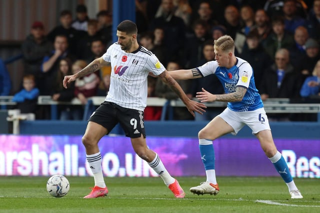 Siriki Dembele  is the Posh top scorer in the Championship with a mere five goals.  Only Barnsley (Cauley Woodrow, 4) have a top scorer  with fewer goals this season. Fulham’s Aleksandar Mitrovic (pictured) has 22 goals which is two more than the entire Posh team has managed this season. Blackburn’s Ben Brereton-Diaz (19) has scored just one goal fewer than the Posh team.
