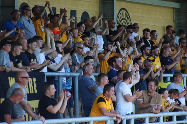 Boston United fans returned to the terraces this summer. Photo: Oliver Atkin