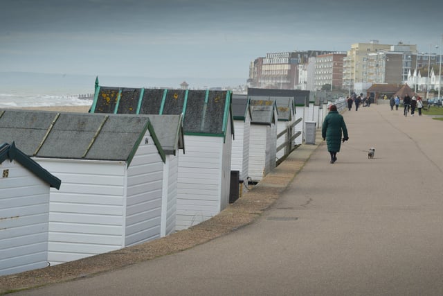 Beach Huts near to Galley Hill, Bexhill.