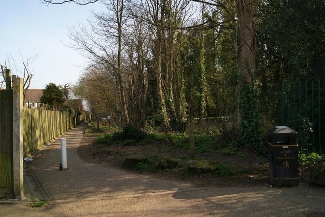 Brisco's Walk, the entrance to Summerfields Woods in Hastings