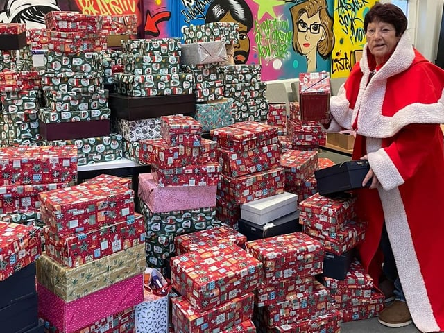 Jeanette has been donated shoe boxes filled with toiletries for teenagers