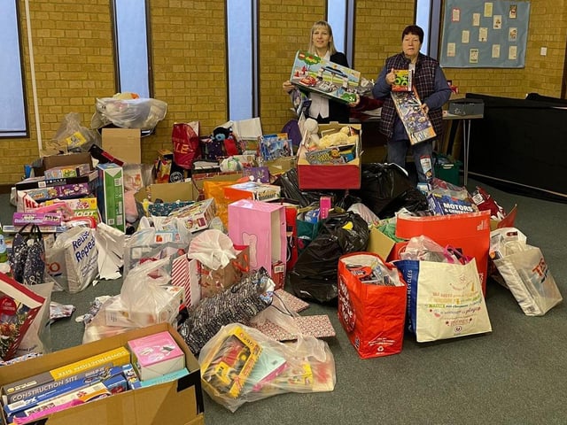 Thousands of gifts from Salvation Army Tower Street in Northampton