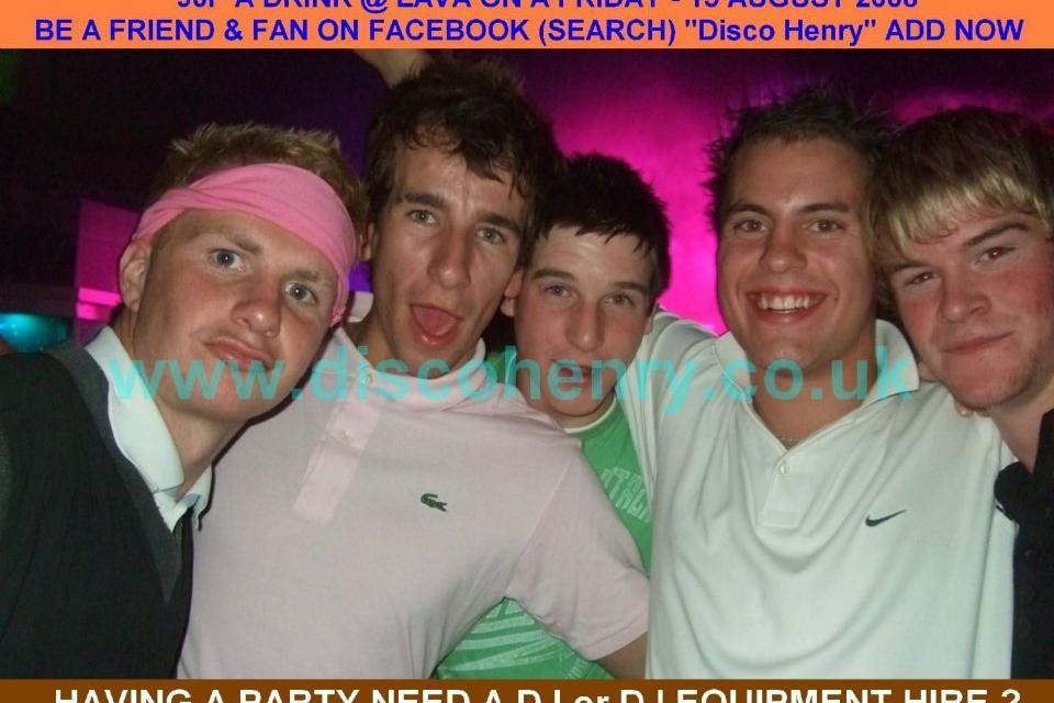 A 90p a drink night out at Lava in August 2008. Photo: Disco Henry