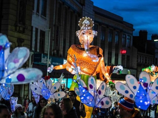 Northampton town centre was lit up by family entertainment, delicious food and a lantern procession to mark Diwali in October after last year's annual celebrations were forced to 'go virtual' by the Covid-19 pandemic.