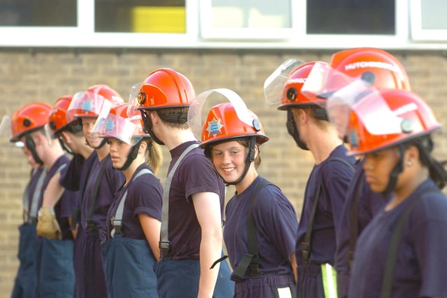 Fire cadets passing out parade and demonstrations at Dogsthorpe Fire station, Dogsthorpe Road.