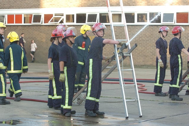 Fire cadets passing out parade and demonstrations at Dogsthorpe Fire station, Dogsthorpe Road.