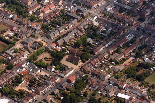 This picture taken in 2006 shows Dogsthorpe Road, St Martins Street and Alma Road.