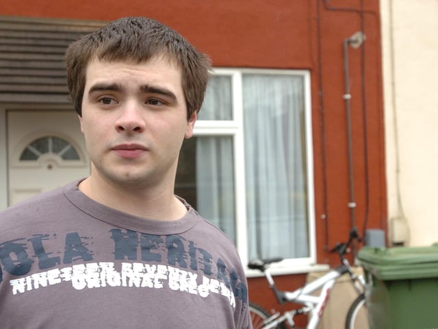 Car fire outside World of Tyres, Prince's Street, off Dogsthorpe Road, blackened ground and Joel Hall (22) who lives opposite and called the fire brigade.