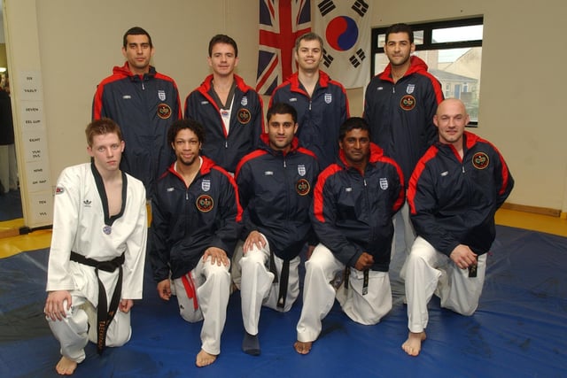Brazilian Tae Kwon Do team at Dragon Tae Kwon Do club on Dogsthorpe Road, pictured with members of the club