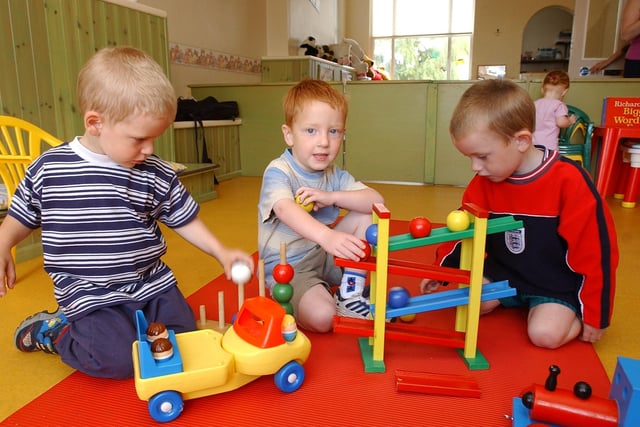 Children at play at  Surestart first steps at Dogsthorpe Road.