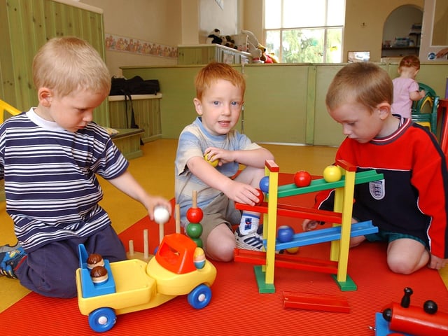 Children at play at  Surestart first steps at Dogsthorpe Road.