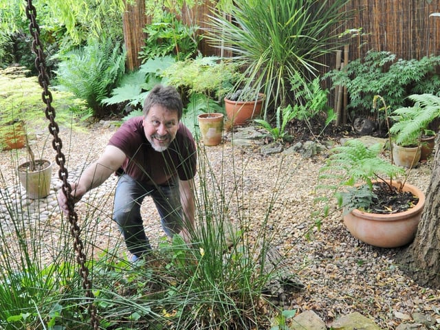 National Open Gardens Scheme weekend in 2017 - pictured is Mike Reid in his Japanese style garden at Dogsthorpe Road.