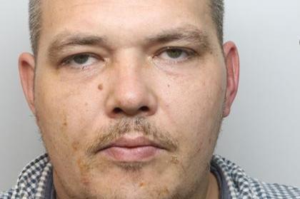 McClafferty, 37, of Crick Close, Corby along with accomplice Woods, 36, formerly of Kettering robbed four small shops in Desborough, Brigstock, Broughton and Market Harborough within a seven-day period. In January, Woods was sentenced to seven years and nine months in jail and McClafferty was given eight years and nine months.