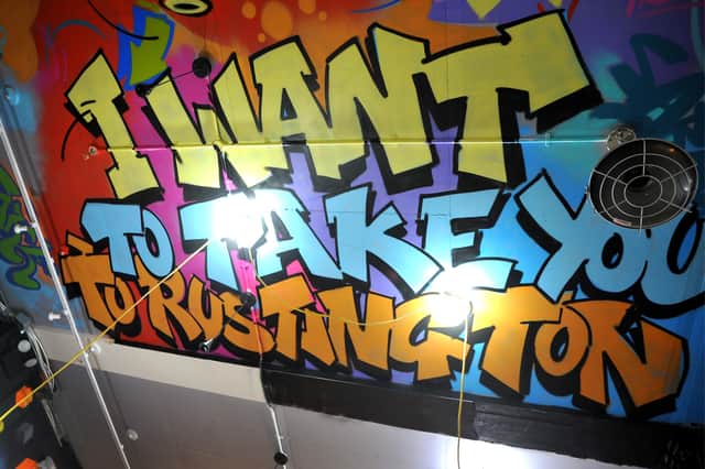 Street artists have been decorating Bangerz 'n' Burgerz restaurant in Rustington ahead of it opening in the new year. Picture: Steve Robards SR2112301