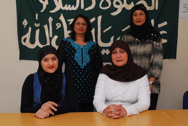 The launch of a new group for Muslim women based in Gladstone Street in Peterborough. L-R: Nusrat Choudhary, Naseem Dalal, Hasina Majothi and Yasmin Ilahi. Pictured in 2009.