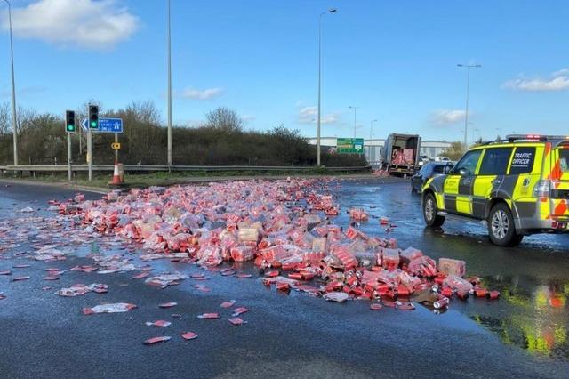 Question 6

Regular users of the A45 in Northampton are used to delays for all sorts of different reasons, but on March 29 they were met with this sight of thousands of cans of drink that had literally fallen out of the back of a lorry.

But what brand of drink was it?